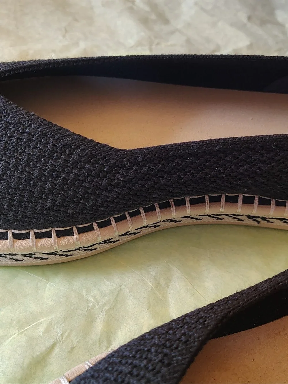 Rothy’s Espadrille Sz 9.5 Navy Stripe NWT - No Laces
